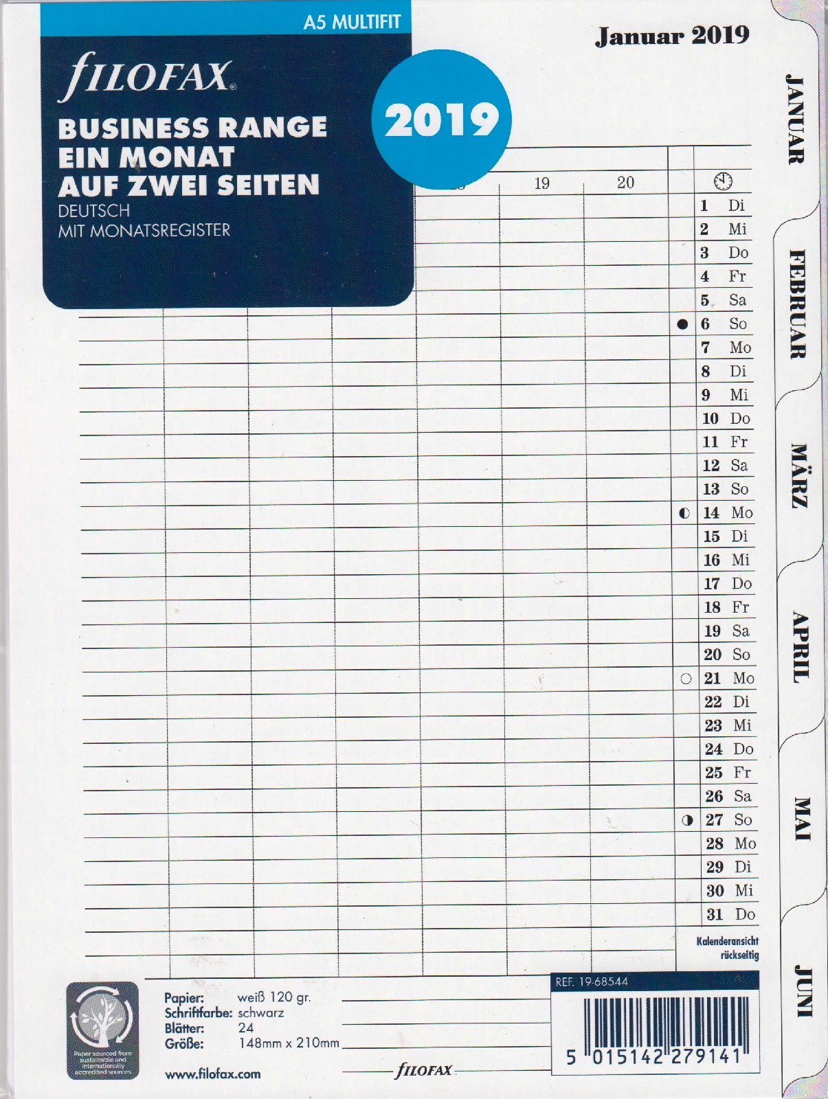Querkalender AC Wochenteriner 2019 weiß Verlag Baier & Schneider PDF