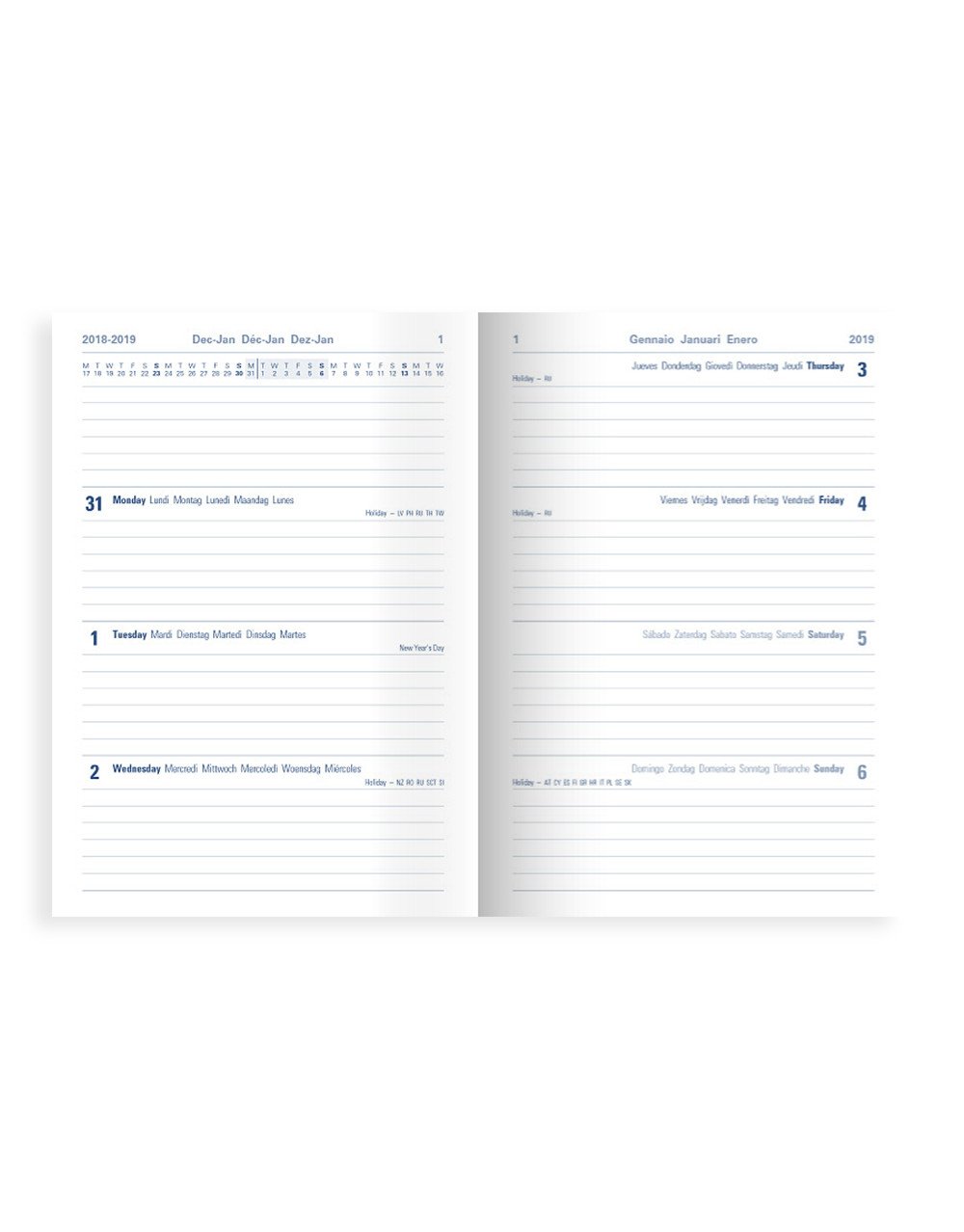 Teriner A6 Struktur rot Kalender 2019 PDF